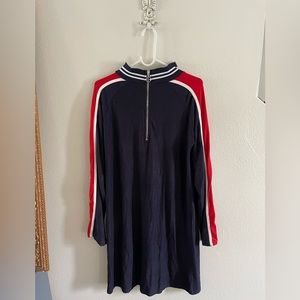 ❤️ Varsity stripe zipper neck dress💙